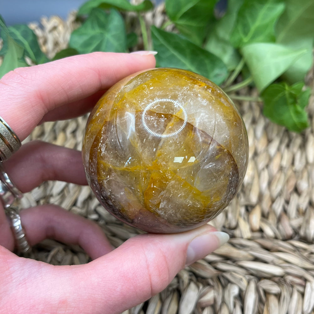 Bergkristall Golden Healer Kugel