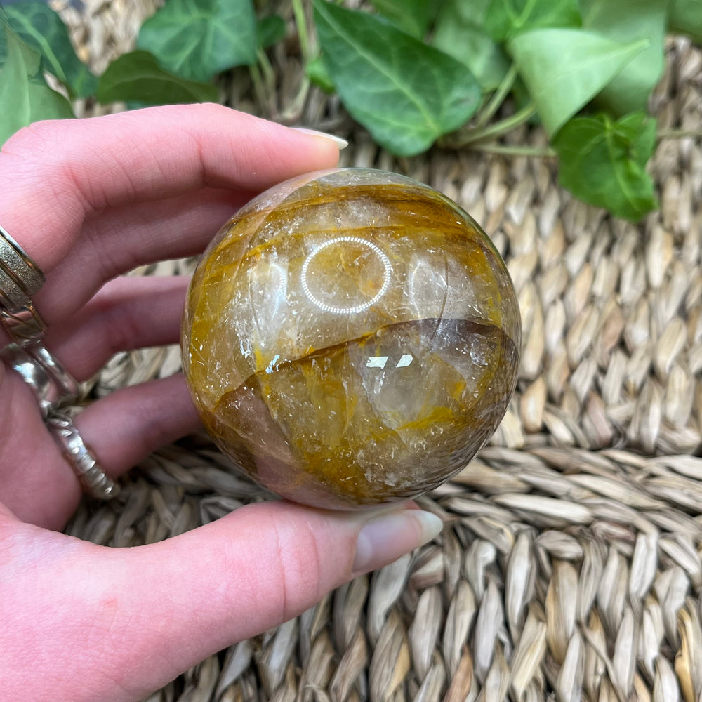 Bergkristall Golden Healer Kugel