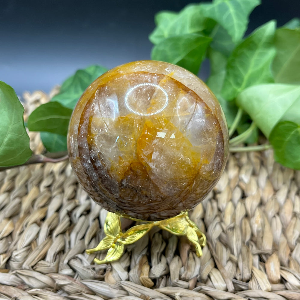 Bergkristall Golden Healer Kugel