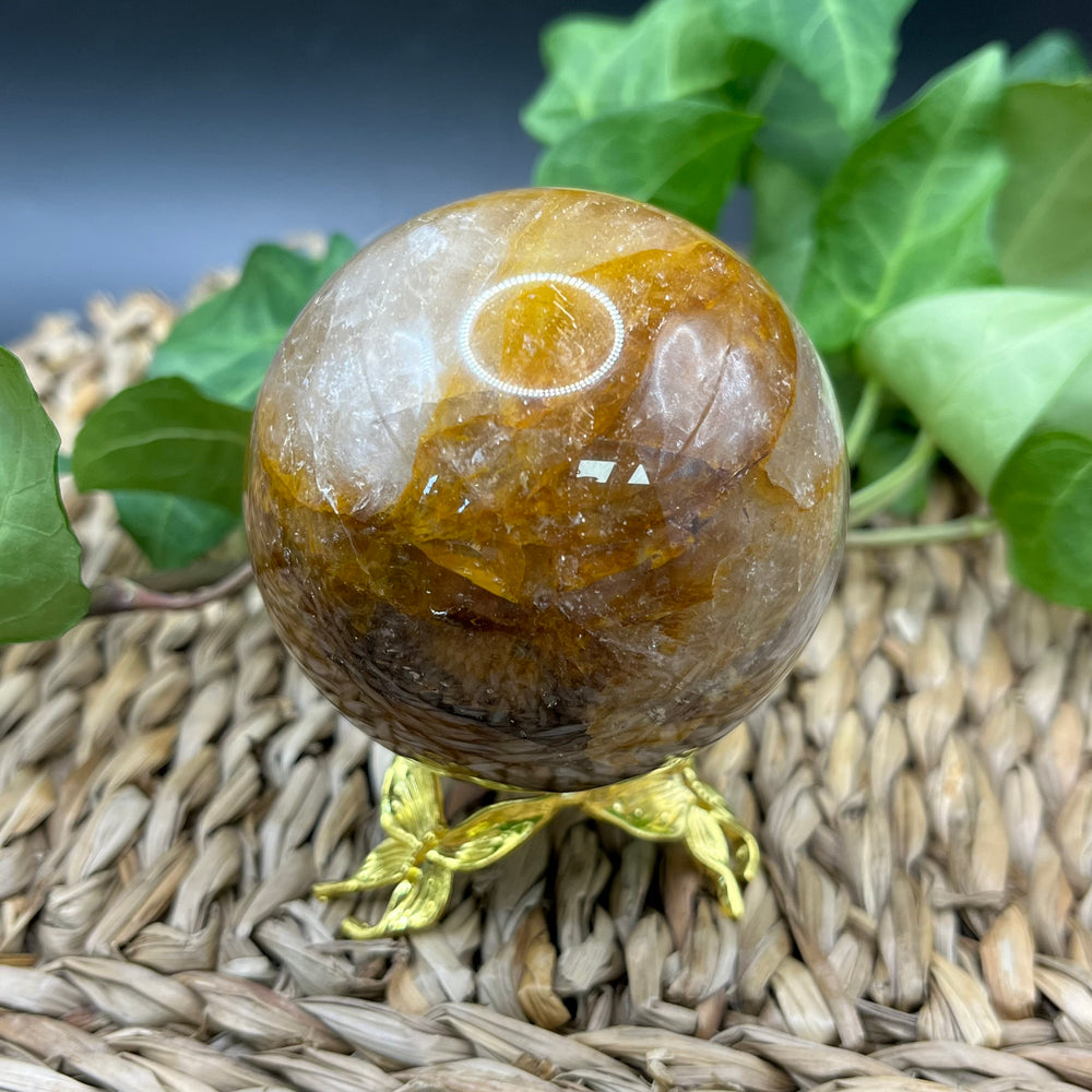 Bergkristall Golden Healer Kugel