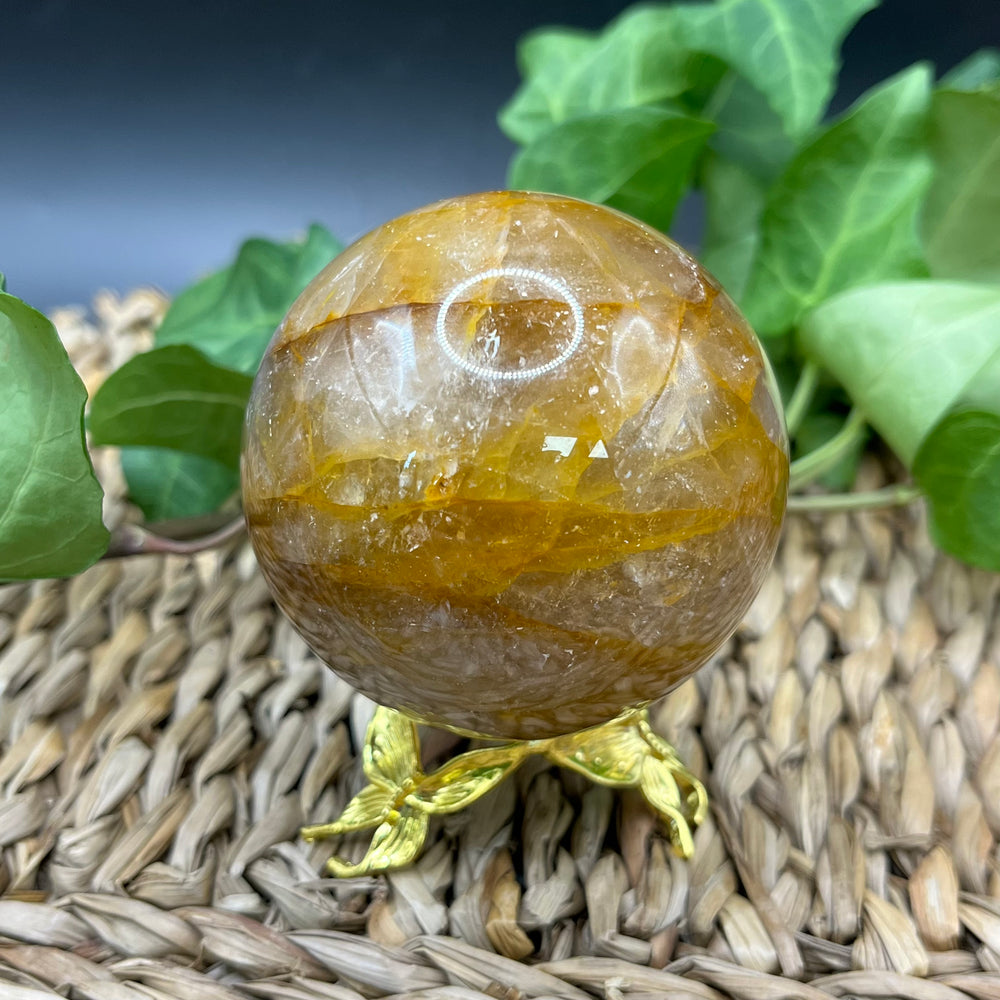 Bergkristall Golden Healer Kugel