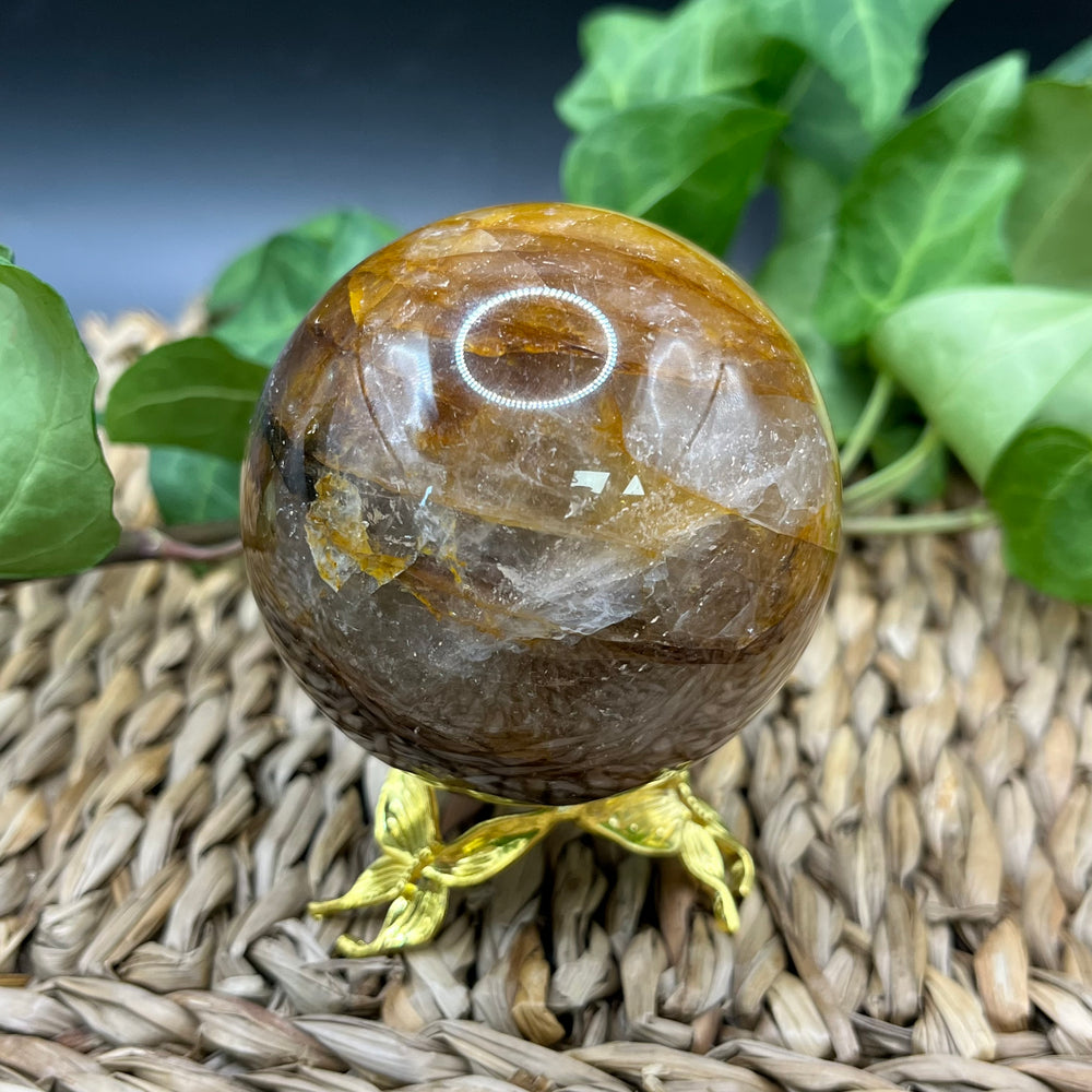 Bergkristall Golden Healer Kugel
