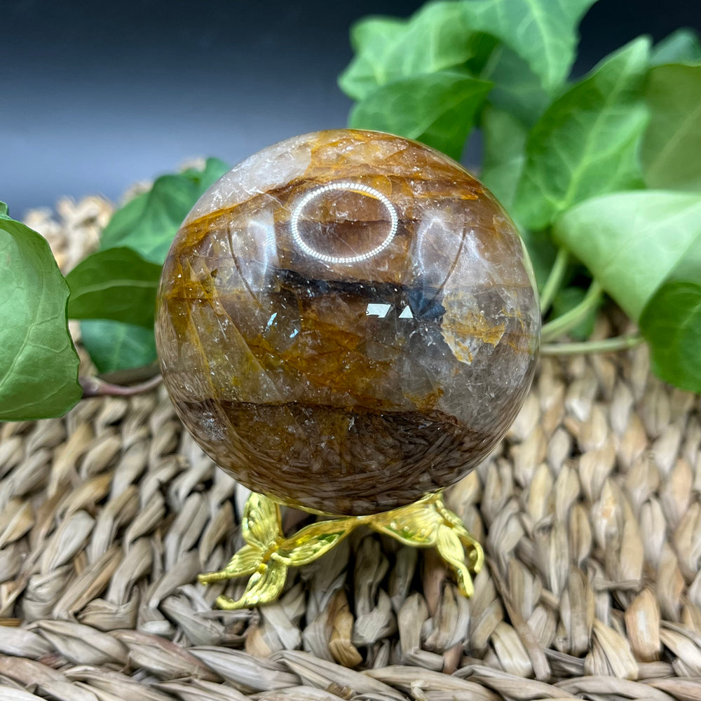 Bergkristall Golden Healer Kugel