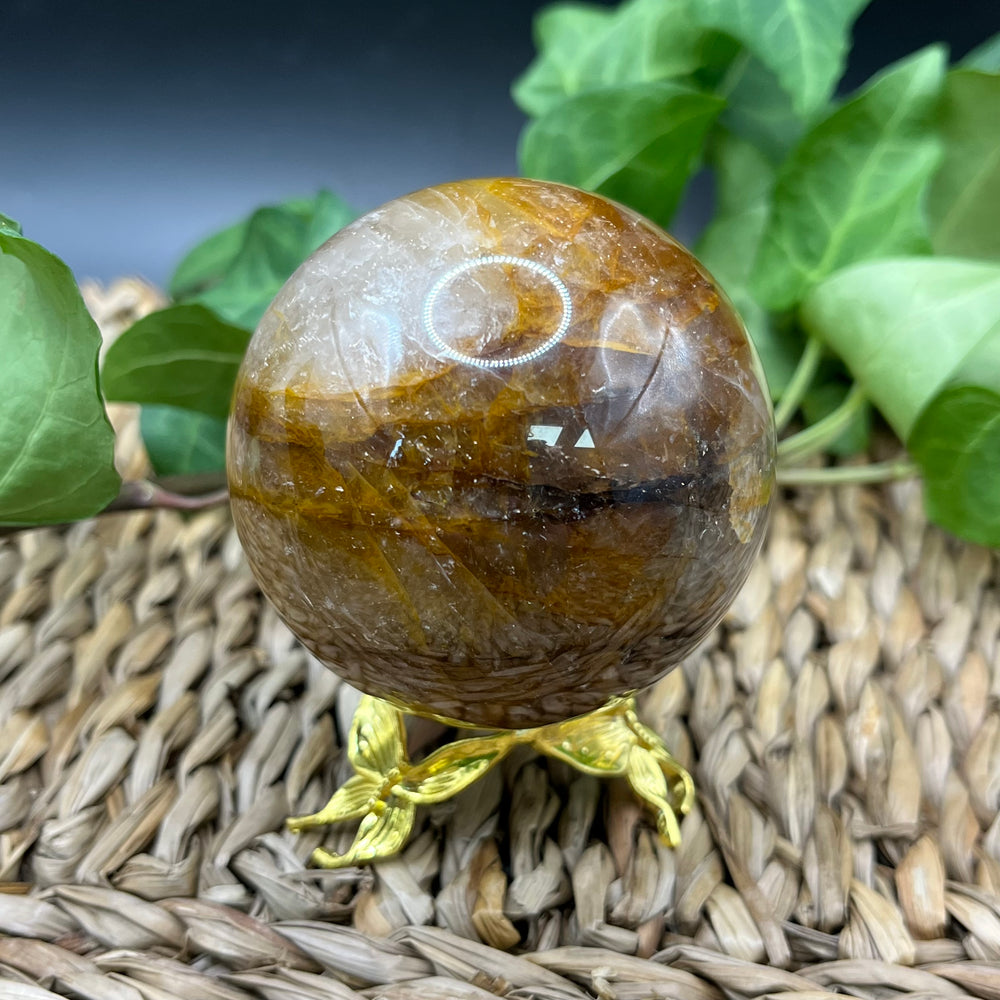 Bergkristall Golden Healer Kugel
