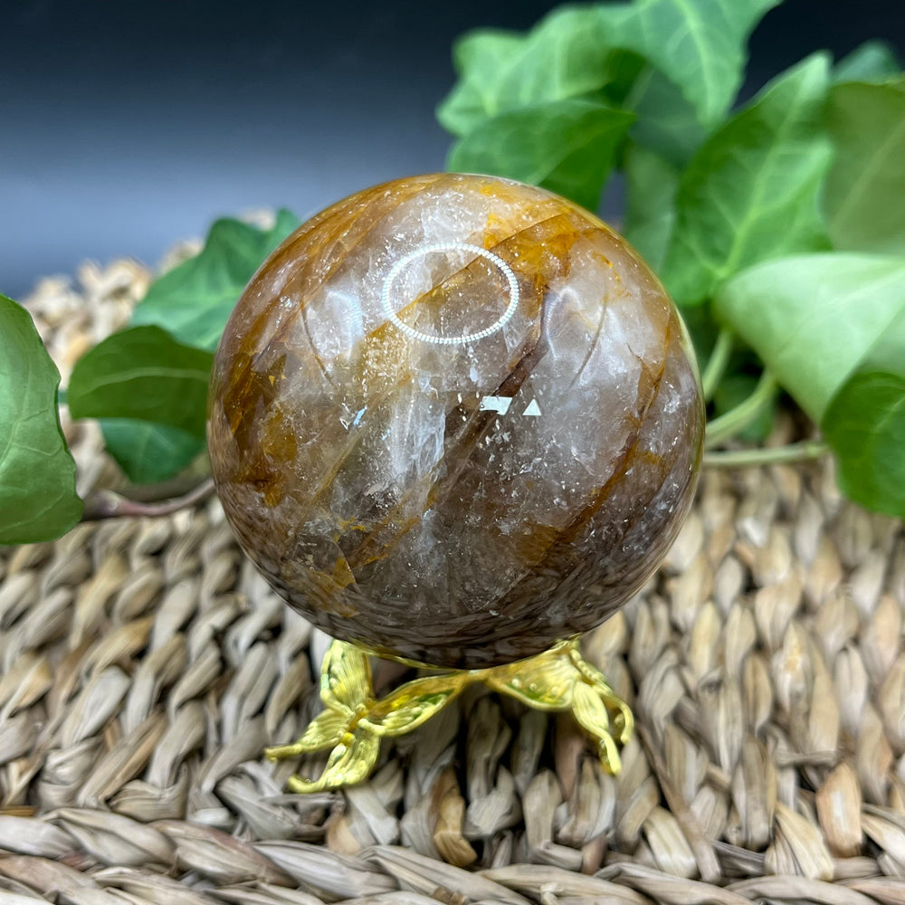 Bergkristall Golden Healer Kugel
