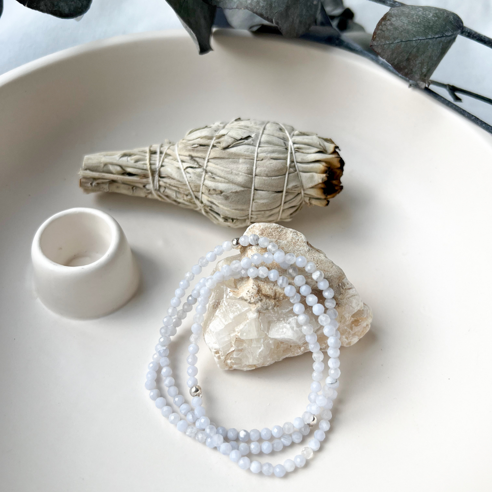 Chalcedon Armband Facettiert