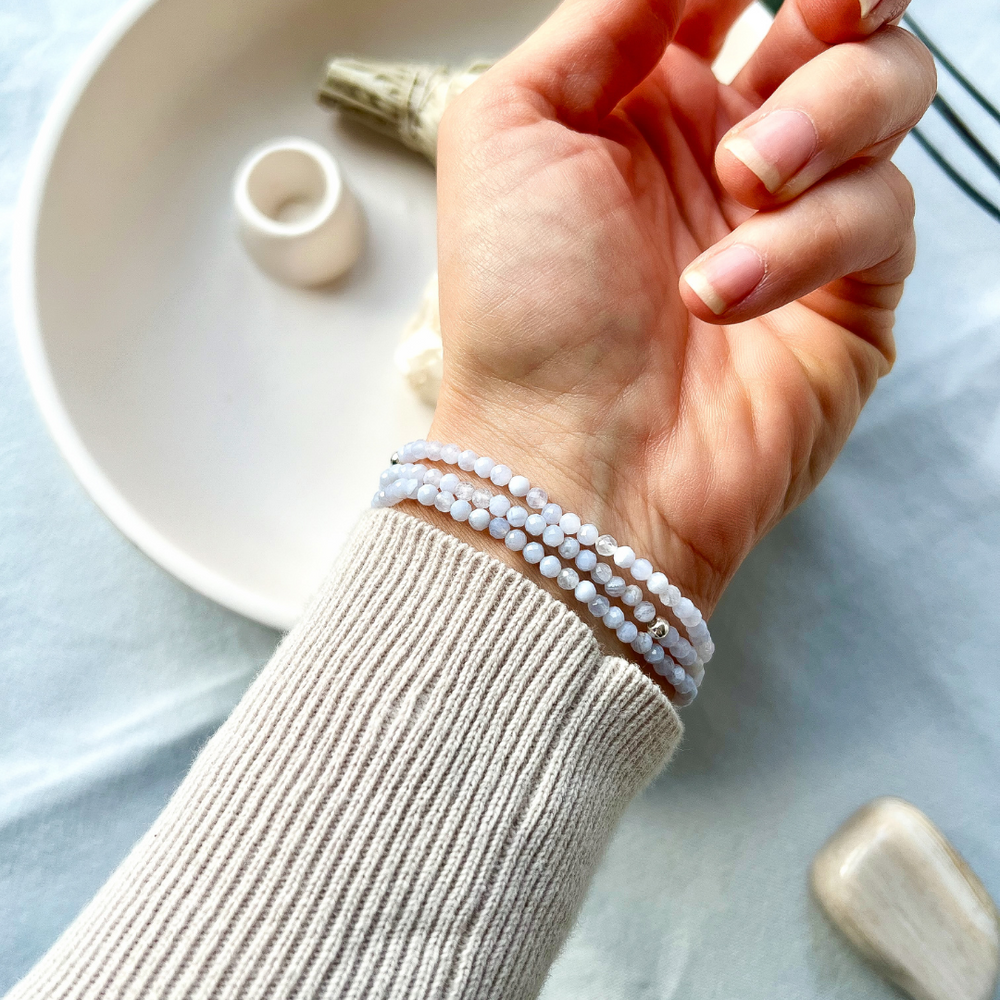 Chalcedon Armband Facettiert