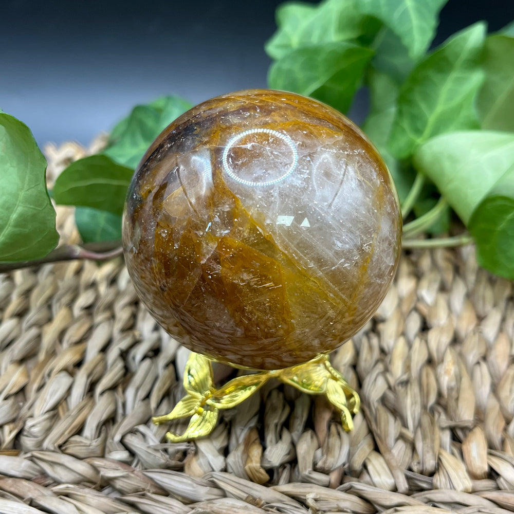 Bergkristall Golden Healer Kugel