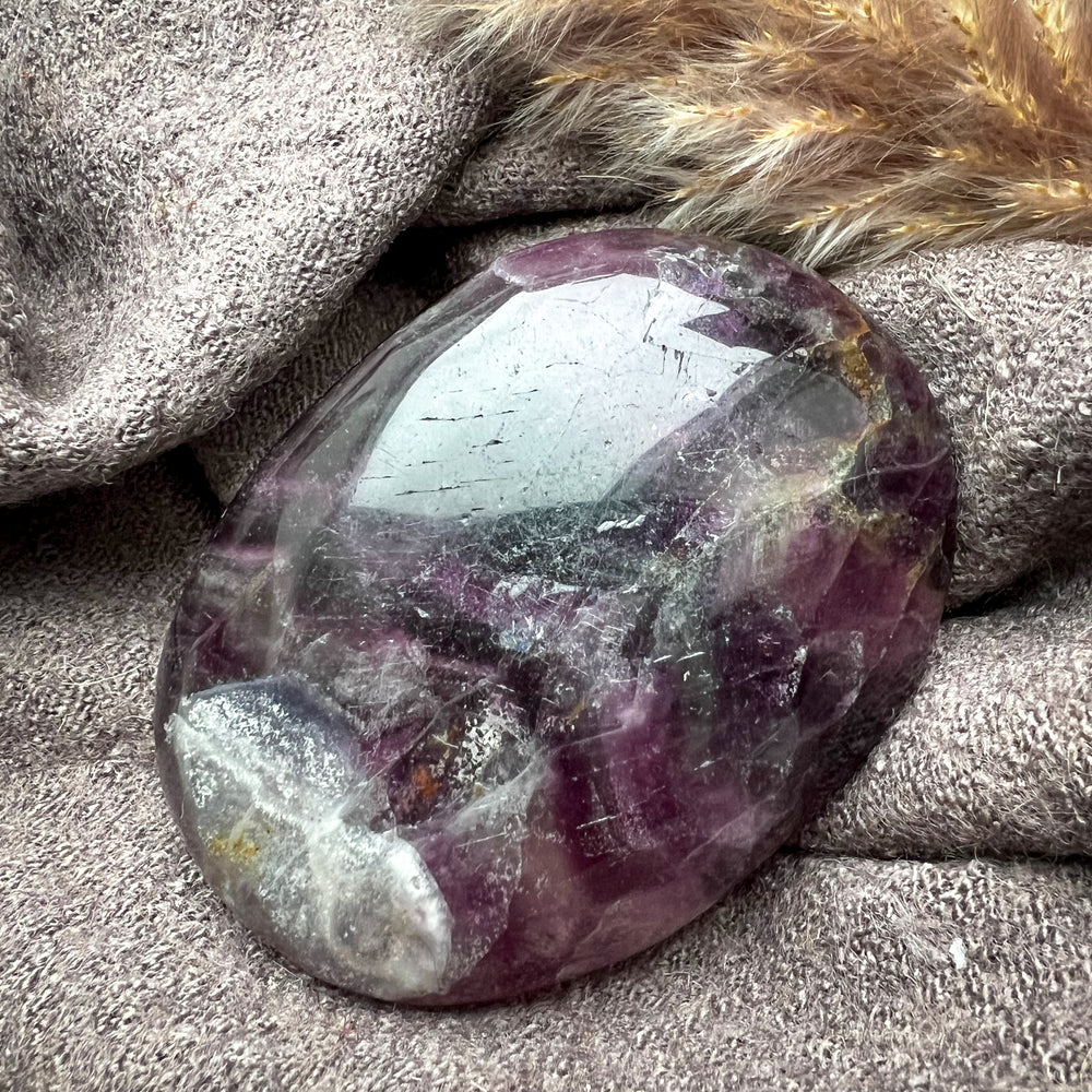 Fluorit Handschmeichler Regenbogenfluorit Handstein Meditation Reiki