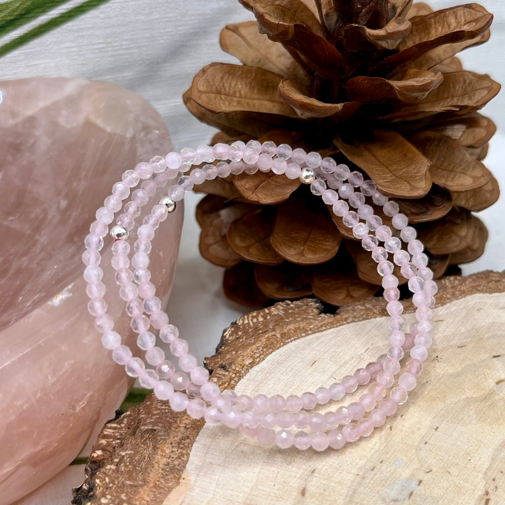 Rosenquarz Armband Facettiert
