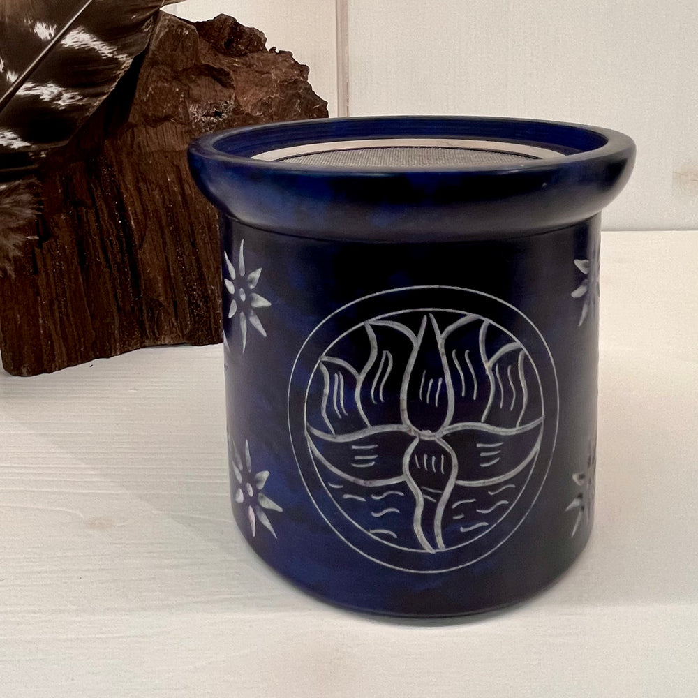 Räucherstövchen | Räuchergefäß aus Speckstein "Lotus"
