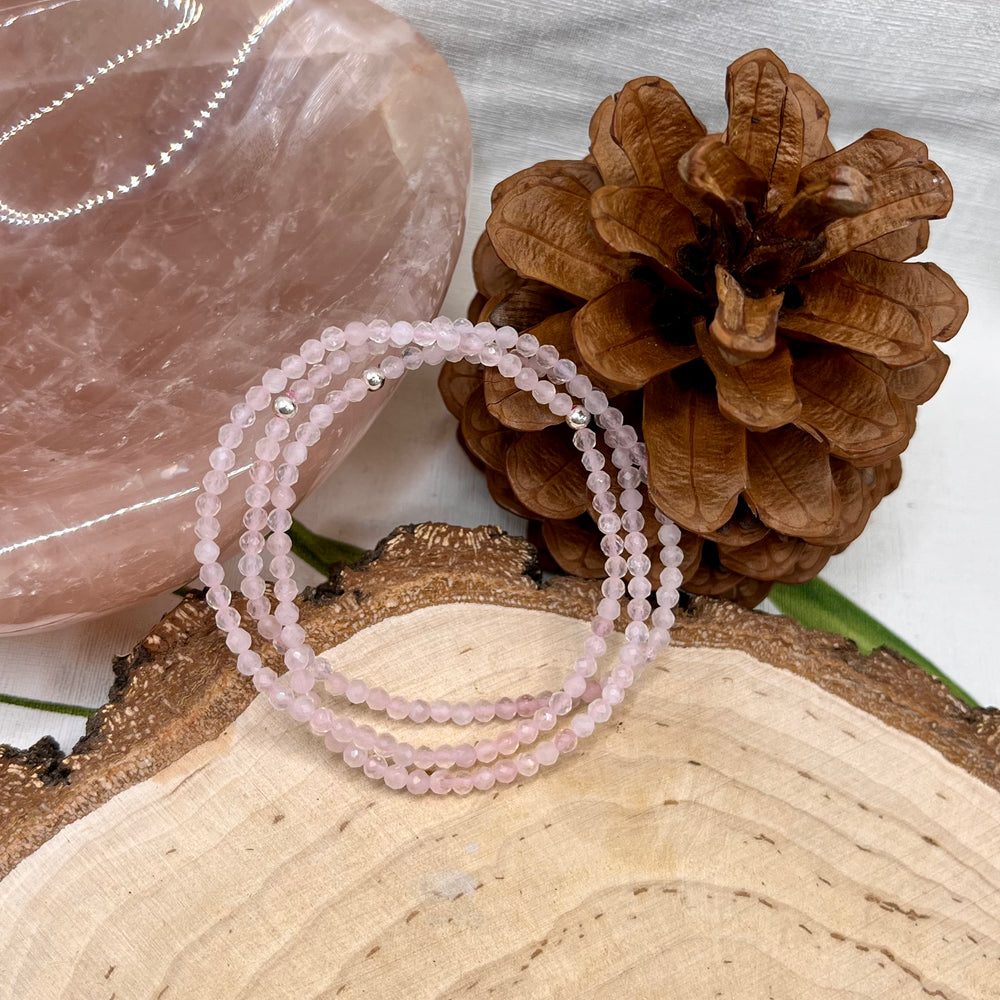 Rosenquarz Armband Facettiert