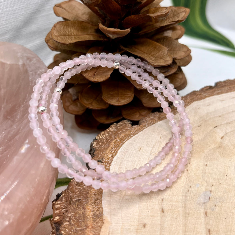 Rosenquarz Armband Facettiert