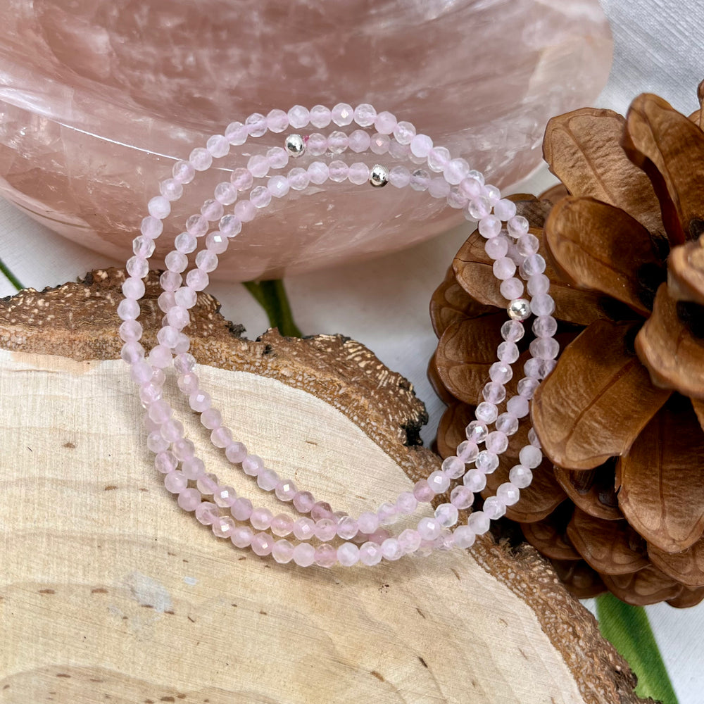 Rosenquarz Armband Facettiert