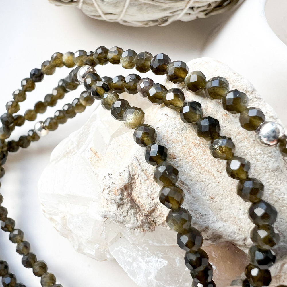 Armband aus Goldopsidian Facettiert