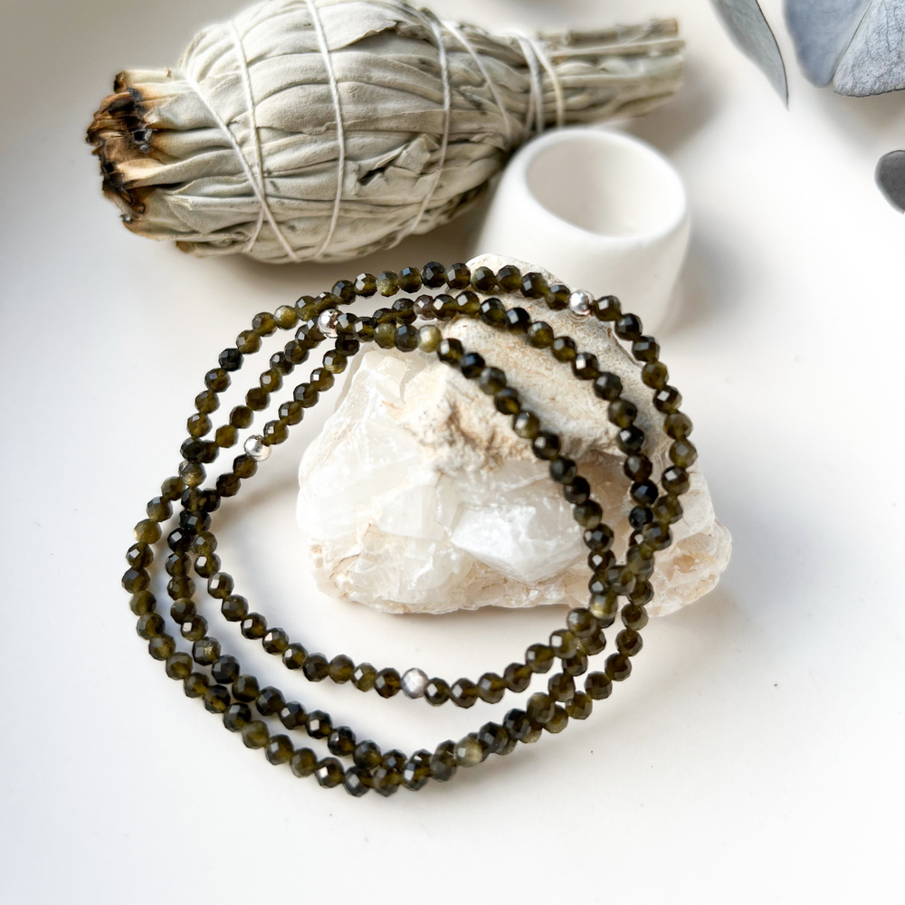 Armband aus Goldopsidian Facettiert