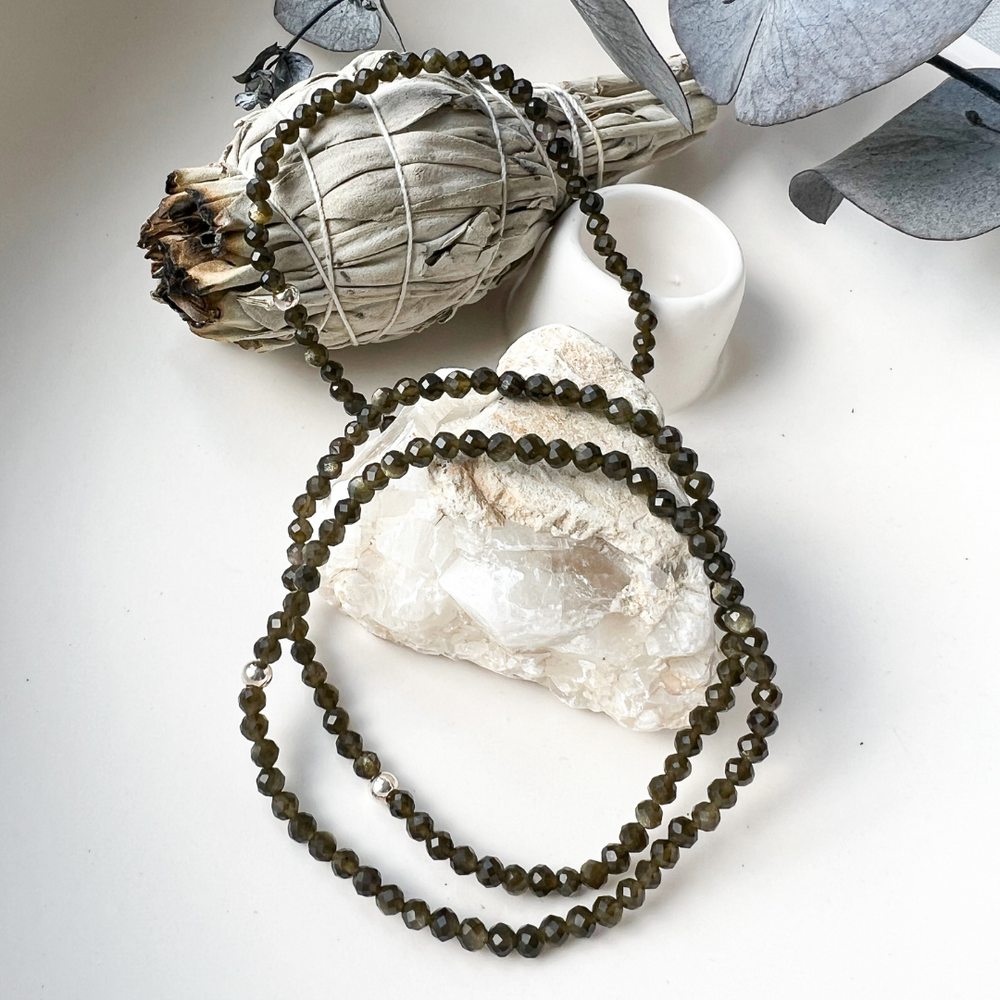 Armband aus Goldopsidian Facettiert