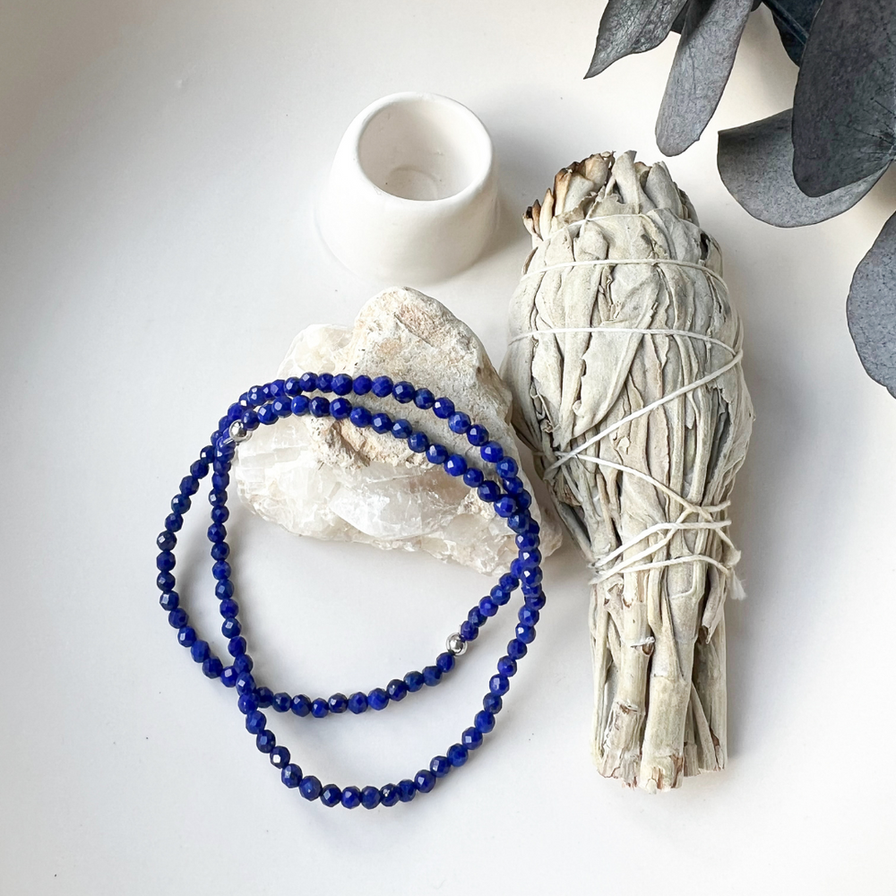 Armband aus Lapislazuli Facettiert