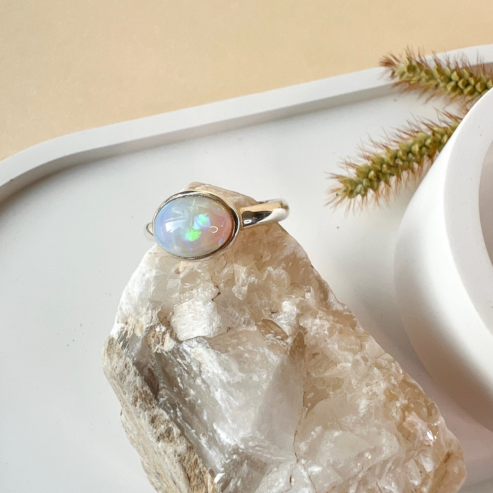 Welo Opal Ring 925 Silber Gr.56