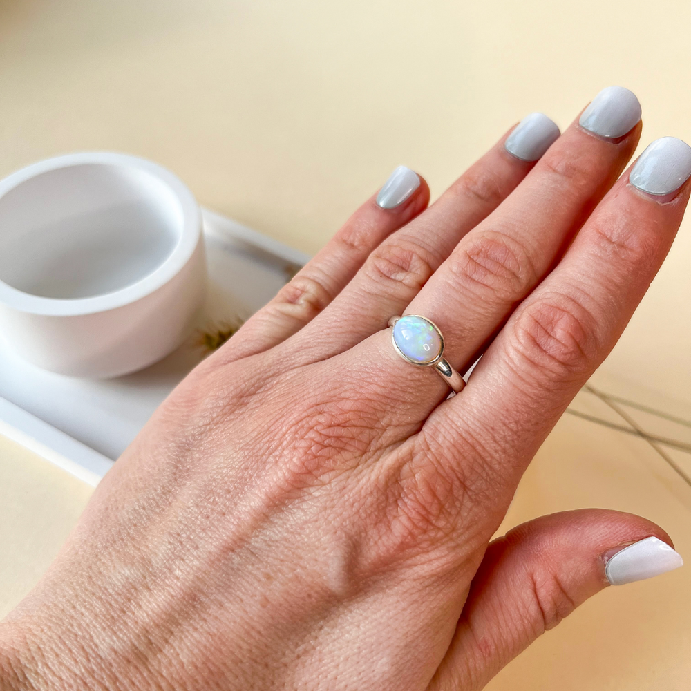 Welo Opal Ring 925 Silber Gr.56