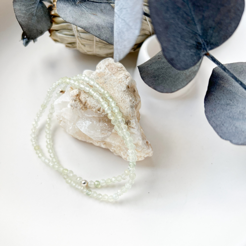 Armband aus Prehnit Facettiert