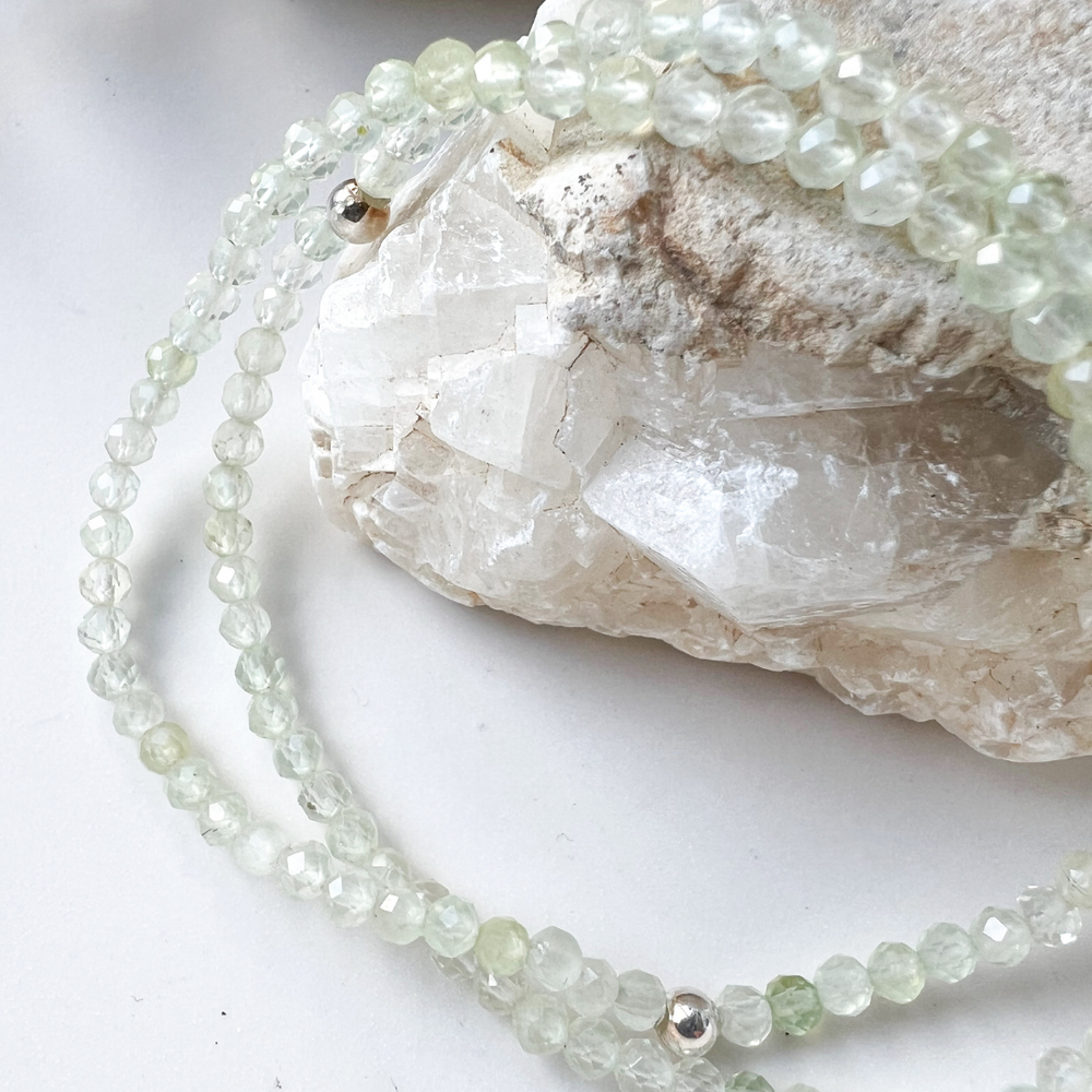 Armband aus Prehnit Facettiert