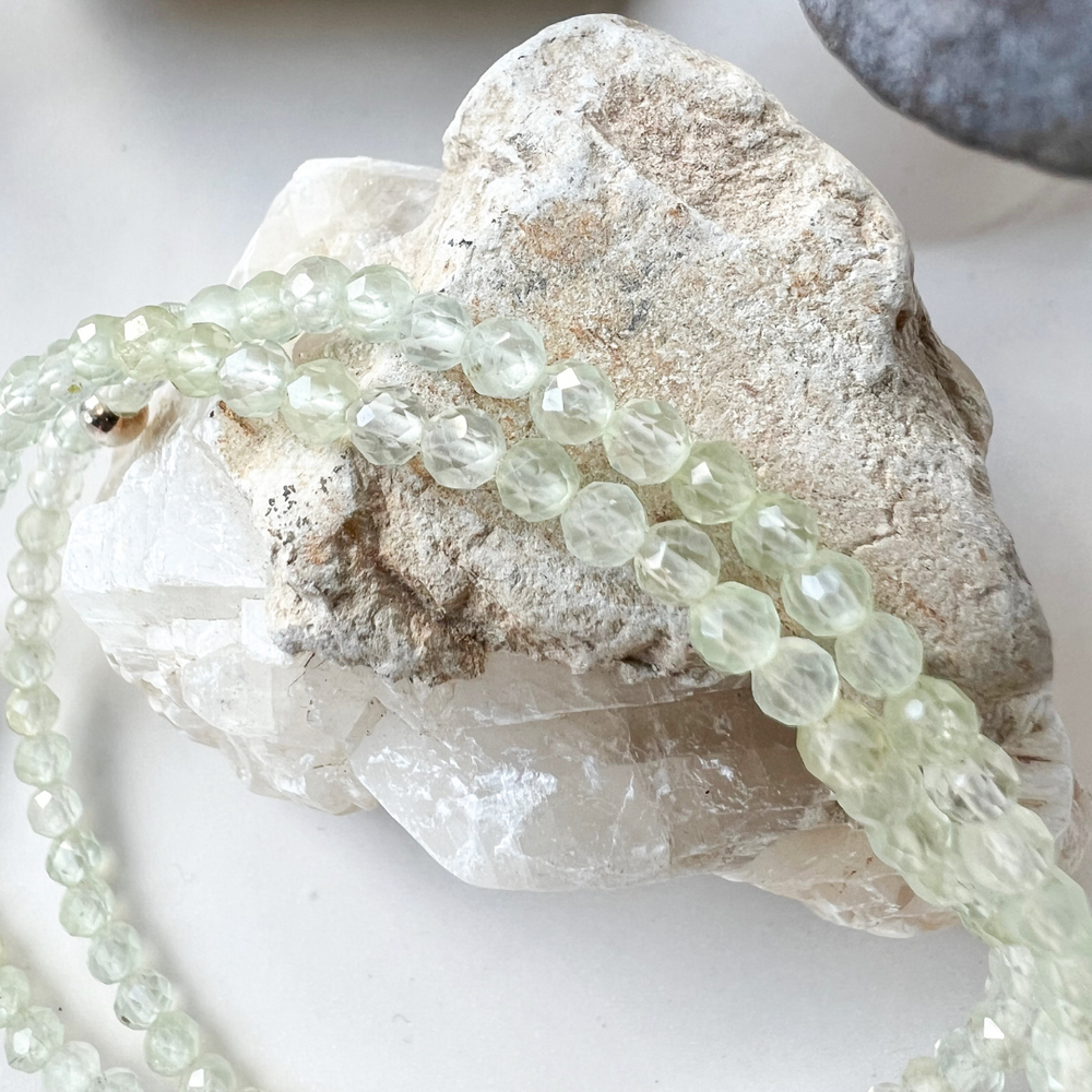 Armband aus Prehnit Facettiert