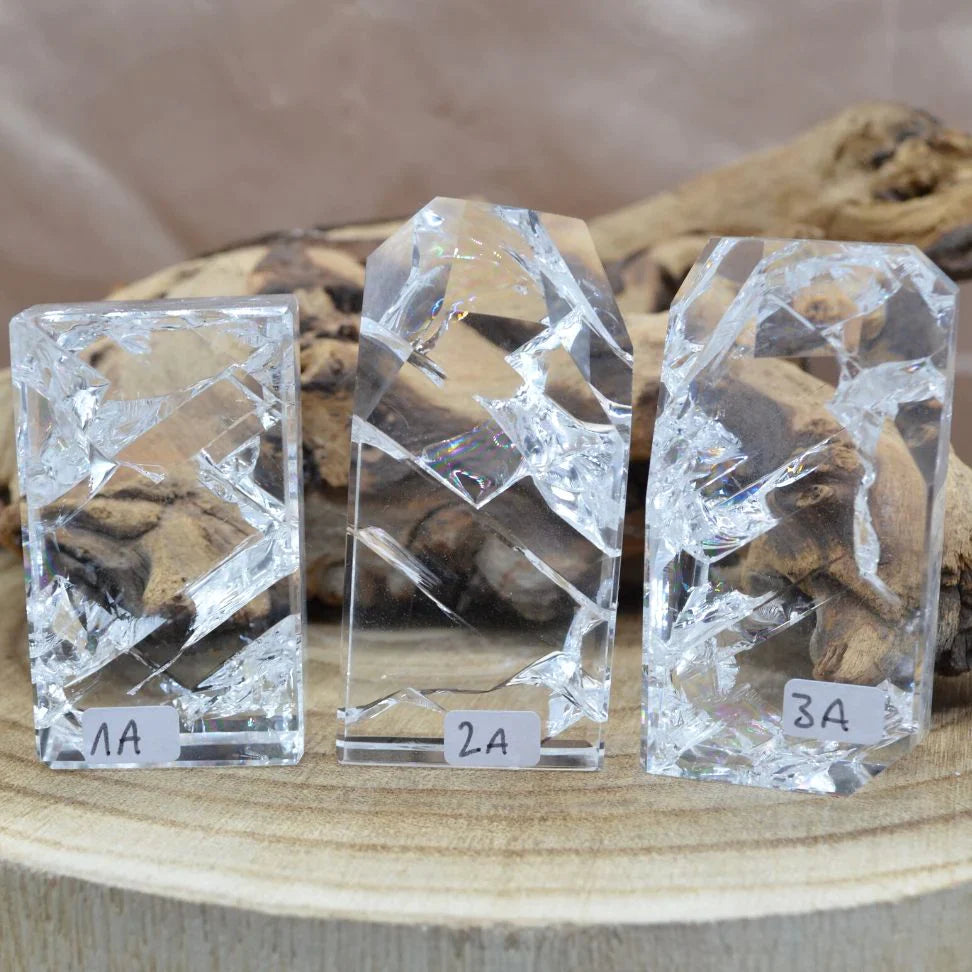 Crackle Quartz Bergkristall Free Form