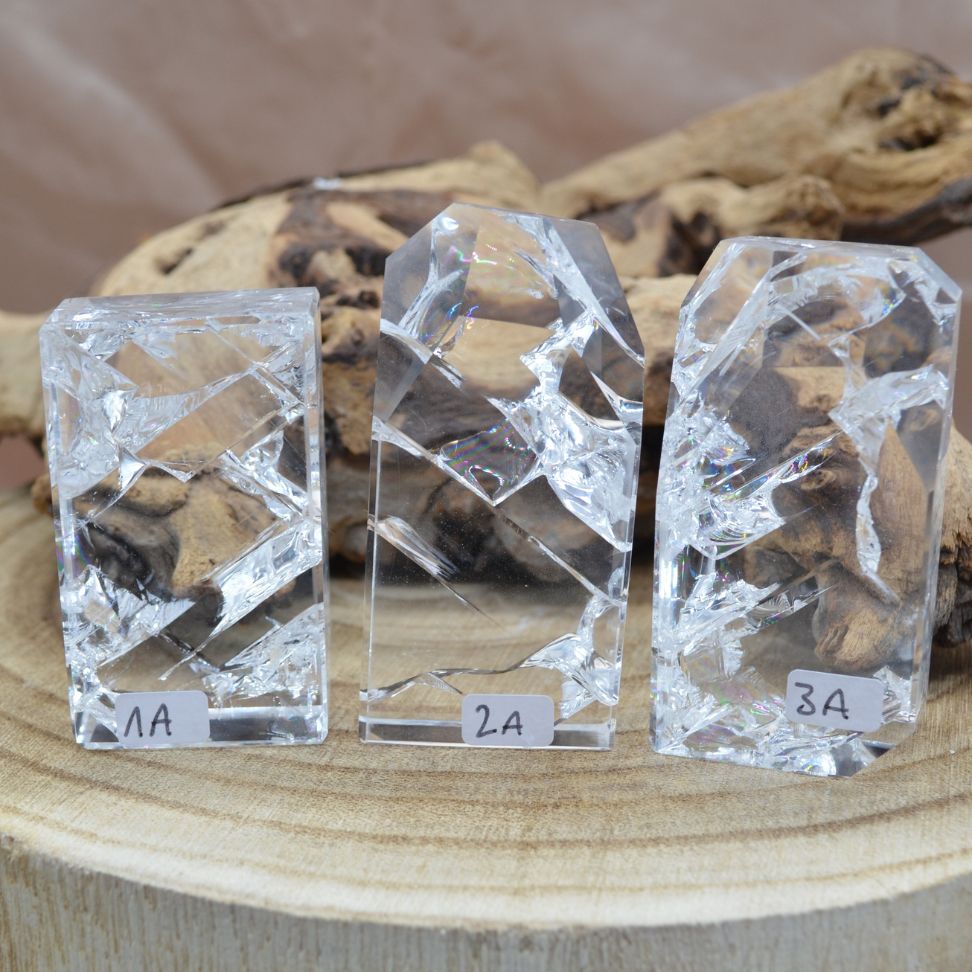Crackle Quartz Bergkristall Free Form