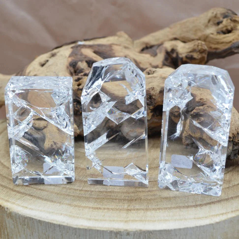 Crackle Quartz Bergkristall Free Form