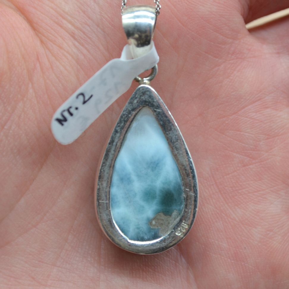 
                  
                    Larimar-Anhänger in Silber Nr. 2
                  
                