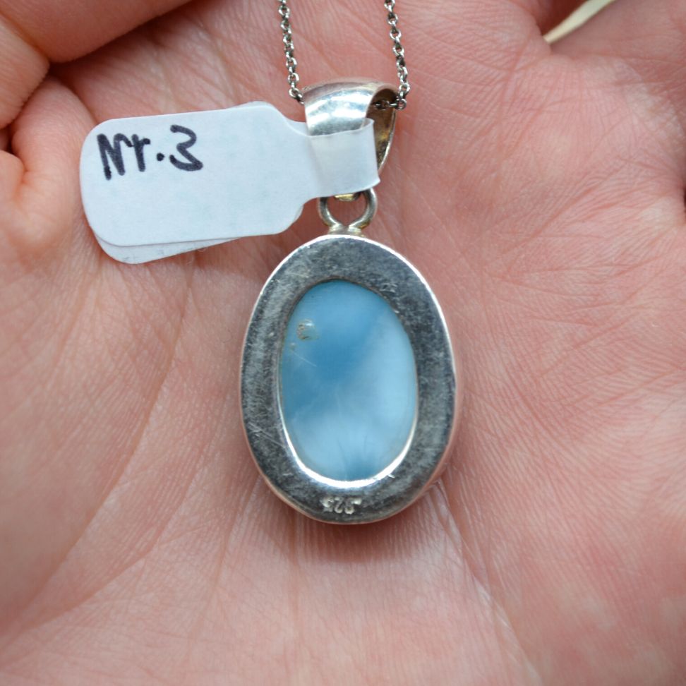 
                  
                    Larimar-Anhänger in Silber Nr. 3
                  
                